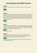 AU 61 Questions with CORRECT Answers