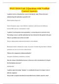 WGU D116 Unit 2 Questions with Verified&NewLine;Correct Answers