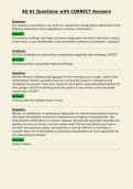 AU 61 Questions with CORRECT Answers