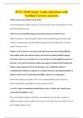 WGU D169 Study Guide Questions with&NewLine;Verified Correct Answers
