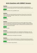 AU 61 Questions with CORRECT Answers