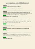 AU 61 Questions with CORRECT Answers