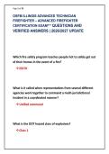 OSFM ILLINOIS ADVANCED TECHNICIAN &NewLine;FIREFIGHTER &ndash; ADVANCED FIREFIGHTER &NewLine;CERTIFICATION EXAM&ast;&ast;&ast; QUESTIONS AND &NewLine;VERIFIED ANSWERS &vert; 2026&sol;2027 UPDATE
