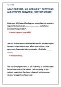 AAAE CM EXAM - ALL MODULES&ast;&ast;&ast; QUESTIONS &NewLine;AND VERIFIED ANSWERS &vert; 2026&sol;2027 UPDATE