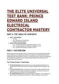 2026&sol;2027 S-TIER TEST BANK&colon; Prince Edward Island &lpar;PEI&rpar; Electrical Contractor License Exam Mastery &vert; Elite Scenarios & Answers