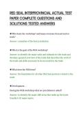 RED SEAL INTERPROVINCIAL ACTUAL TEST&NewLine;PAPER COMPLETE QUESTIONS AND&NewLine;SOLUTIONS TESTED ANSWERS&NewLine;