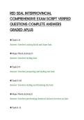 RED SEAL INTERPROVINCIAL&NewLine;COMPREHENSIVE EXAM SCRIPT VERIFIED&NewLine;QUESTIONS COMPLETE ANSWERS&NewLine;GRADED APLUS