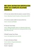 RED CROSS INSTRUCTOR CERTIFICATION&NewLine;BANK 2026 COMPLETE SOLUTIONS&NewLine;GRADED A&plus;