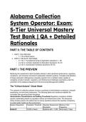 2026&sol;2027 Alabama Collection System Operator Exam&colon; S-Tier Master Test Bank & PACP Study Guide &lpar;Questions &plus; Rationales&rpar;