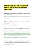 RED CROSS INSTRUCTOR STUDY GUIDE&NewLine;EVALUATION 2026 TESTED ANSWERS&NewLine;GRADED A&plus;