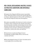RED CROSS LIFEGUARDING MULTIPLE CHOICE&NewLine;50 PRACTICE QUESTIONS AND RATIONALE&NewLine;GUIDE 2026