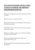 RED CROSS LIFEGUARDING MULTIPLE CHOICE&NewLine;50 RESCUE TECHNIQUES AND EMERGENCY&NewLine;RESPONSE BREAKDOWN 2026