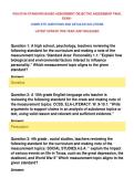 WGU D184 STANDARD BASED ASSESSMENT OBJECTIVE ASSESSMENT FINAL&NewLine;EXAM &NewLine;COMPLETE QUESTIONS AND DETAILED SOLUTIONS&NewLine;LATEST UPDATE THIS YEAR JUST RELEASED