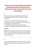 NEVADA C-21B AIR-CONDITIONING CONTRACTOR &NewLine;EXAMINATION COMPLETE QUESTIONS AND &NewLine;DETAILED SOLUTIONS LATEST UPDATE THIS YEAR &NewLine;JUST RELEASED