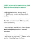 NR 507 Advanced Pathophysiology Final Exam Review with correct answers