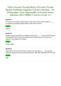 Forensic Science&NewLine;Questions with CORRECT Answers &lpar;Grade A&plus;&rpar;