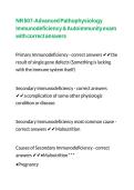 NR 507-Advanced Pathophysiology Immunodeficiency & Autoimmunity exam with correct answers