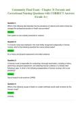 Community Final Exam - Chapter 31 Forensic and&NewLine;Correctional Nursing Questions with CORRECT Answers&NewLine;&lpar;Grade A&plus;&rpar;
