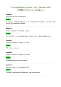 Hawaii substitute teacher exam Questions with&NewLine;CORRECT Answers &lpar;Grade A&plus;&rpar;
