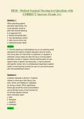 HESI - Medical Surgical Nursing test Questions with&NewLine;CORRECT Answers &lpar;Grade A&plus;&rpar;