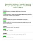 Household Pest and Rodent Control Key Species and&NewLine;Management Strategies Questions with CORRECT&NewLine;Answers &lpar;Grade A&plus;&rpar;