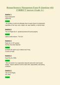 Human Resource Management Exam &num;1 Questions with&NewLine;CORRECT Answers &lpar;Grade A&plus;&rpar;