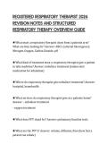 REGISTERED RESPIRATORY THERAPIST 2026&NewLine;REVISION NOTES AND STRUCTURED&NewLine;RESPIRATORY THERAPY OVERVIEW GUIDE&NewLine;