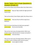 Hunter Safety Unit 6 Exam Questions & Answers &lpar;Grade A&plus;&rpar;&period;docx&NewLine;&NewLine;