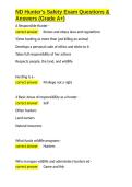 ND Hunter-s Safety Exam Questions & Answers &lpar;Grade A&plus;&rpar;&period;docx&NewLine;&NewLine;