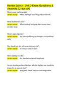 Hunter Safety - Unit 3 Exam Questions & Answers &lpar;Grade A&plus;&rpar;&period;docx&NewLine;&NewLine;