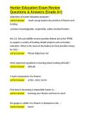 Hunter Education Exam Review Questions & Answers &lpar;Grade A&plus;&rpar;&period;docx&NewLine;&NewLine;