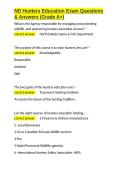 ND Hunters Education Exam Questions & Answers &lpar;Grade A&plus;&rpar;&period;docx&NewLine;&NewLine;