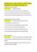 Hunter-s Ed - Unit 2 Parts 1 and 2 Exam Questions & Answers &lpar;Grade A&plus;&rpar;&period;docx&NewLine;&NewLine;