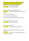 Ohio Hunter Education Manual Exam Questions & Answers &lpar;Grade A&plus;&rpar;&period;docx&NewLine;&NewLine;