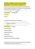 Hunters Safety Course Test Exam Questions & Answers &lpar;Grade A&plus;&rpar;&period;docx&NewLine;&NewLine;