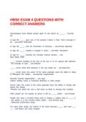 HBSE EXAM 4 QUESTIONS WITH CORRECT ANSWERS