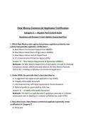 New Mexico Commercial Applicator Certification Category 5 &mdash; Aquatic Pest Control Exam Questions and Answers&vert; Latest Update&vert; Guaranteed Pass