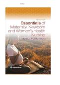 Test Bank&colon; Essentials of Maternity&comma; Newborn&comma; and Women&rsquo;s Health&comma; 6th Edition by Susan Ricci - All Chapters and Rationals Included