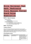 S-TIER&colon; Washington State Massage Therapy Board Rules Exam &vert; Elite Test Bank &lpar;WAC & RCW&rpar; &vert; 2026&sol;2027