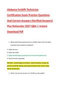 Alabama Forklift Technician &NewLine;Certification Exam Practice Questions &NewLine;And Correct Answers &lpar;Verified Answers&rpar; &NewLine;Plus Rationales 2027 Q&A &vert; Instant &NewLine;Download Pdf