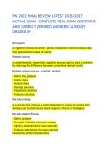 PN 2002 FINAL REVIEW LATEST 2026&sol;2027 ACTUAL EXAM&vert; COMPLETE REAL EXAM QUESTIONS AND CORRECT VERIFIED ANSWERS&sol; ALREADY GRADED A&plus;