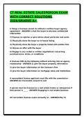 CT REAL ESTATE SALESPERSON EXAM WITH CORRECT SOLUTIONS 2026