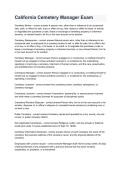 California Cemetery Manager Exam &vert; Practice Questions&comma; Answers & Exam Review