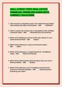 WALL STREET PREP REAL ESTATE FINANCIAL MODELING EXAM WITH CORRECT SOLUTIONS&sol;GRADED A&plus;&sol;GUARANTEED PASS&sol; PRACTICE EXAMS &sol;2026