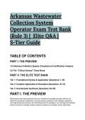 2026&sol;2027 Arkansas Wastewater Collection System Operator Exam Test Bank &lpar;Rule 3&rpar; &vert; Elite Q&A &vert; S-Tier Guide
