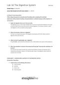 Lab 16&colon; The Digestive System &ndash; BIO202L &ndash; Biology Laboratory &ndash; Lab Study Guide