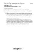 Lab 18&colon; The Reproductive System &ndash; BIO202L &ndash; Biology Laboratory &ndash; Lab Study Guide