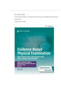 Test Bank for Evidence-Based Physical Examination Best Practices for Health & Well-Being Assessment 2nd Edition by Kate Gawlik &comma; Latest Edition 2025