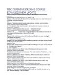 NSC DEFENSIVE DRIVING COURSE EXAM 2025&sol;2026 NEW UPDATE