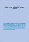 LSUS MHA 705 Exam 1 Prep &vert; Complete Module 1 Study &NewLine;Resource &vert; DIKW Paradigm & Health Informatics &NewLine;Foundations